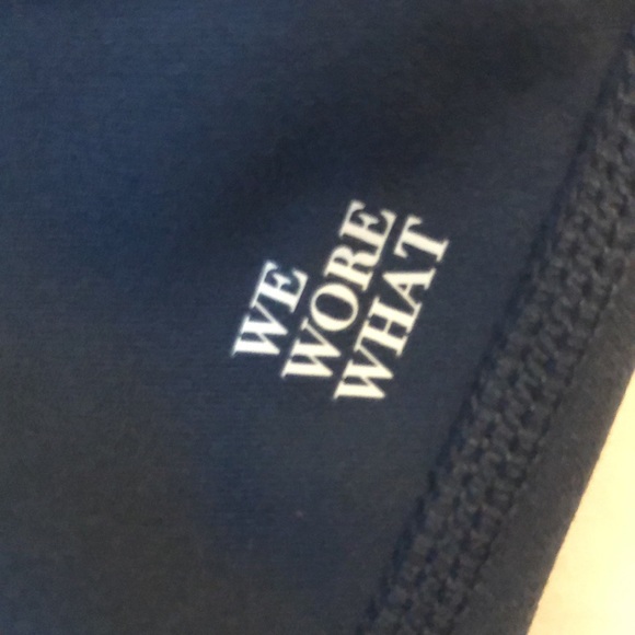 We Wore What Large Bandeau Top in Pale Navy Multi NWT - Picture 6 of 8